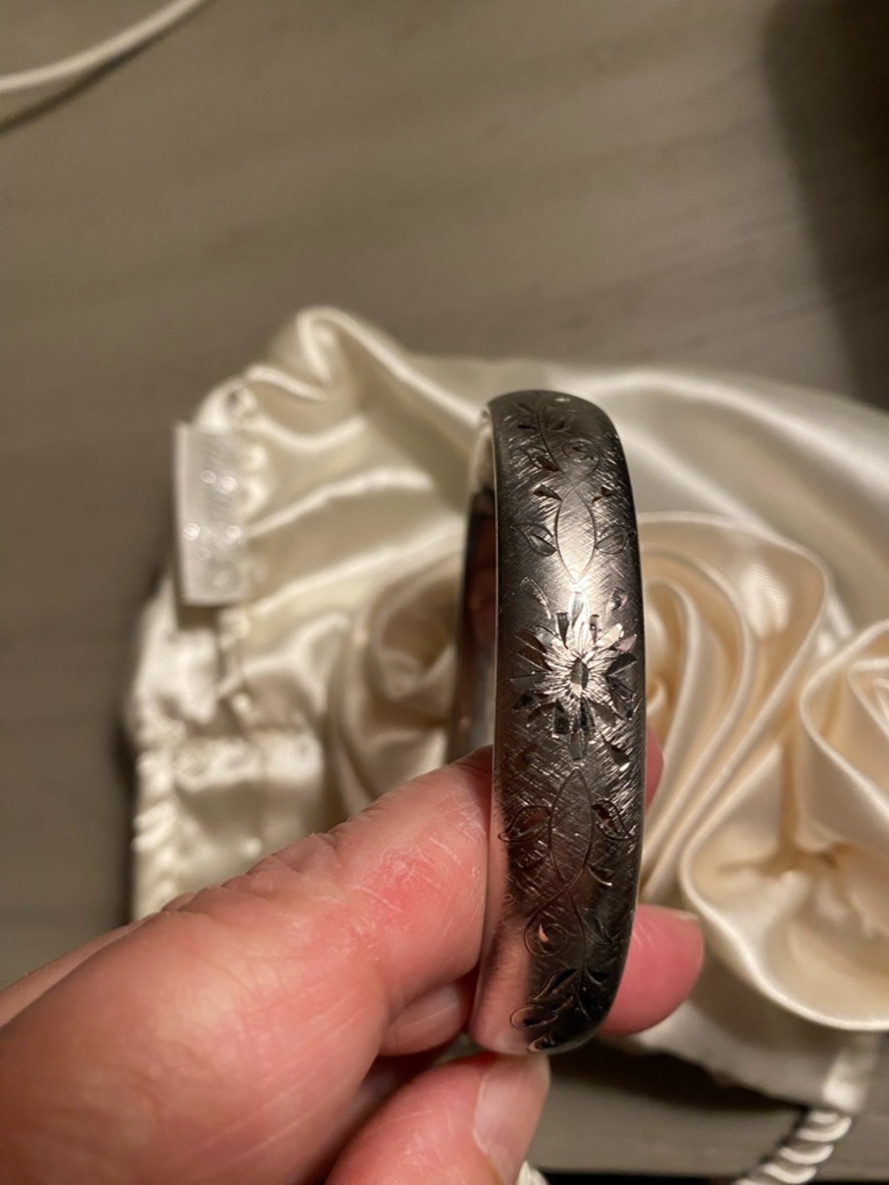 Sterling silver bangle bracelet